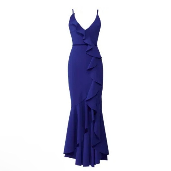 Marchesa Notte
Royal Blue Ruffle Gown size 4 - Picture 5 of 17
